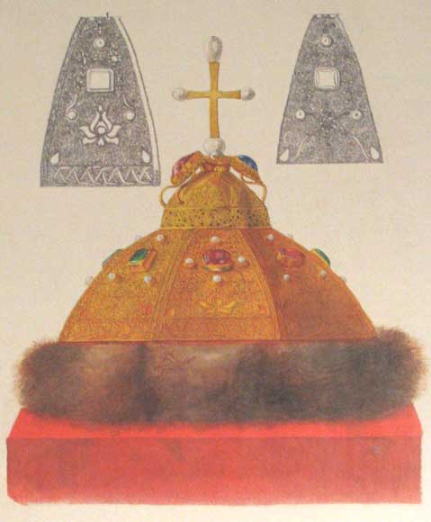 Шапка Мономаха. Рисунок начала 1830-х годов, Ф. Г. Солнцев. Шапка Мономаха. Рисунок начала 1830-х годов, Ф. Г. Солнцев.