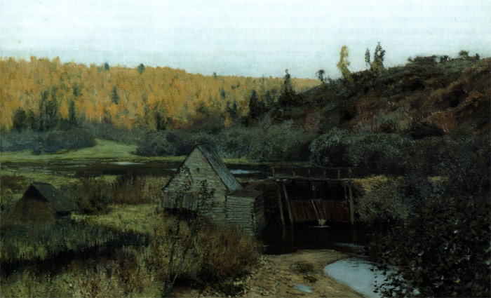 «Осень. Мельница. Плёс», 1888 год, Исаак Левитан. «Осень. Мельница. Плёс», 1888 год, Исаак Левитан.